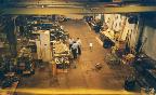 Plant overview of heavy machinery assembly area