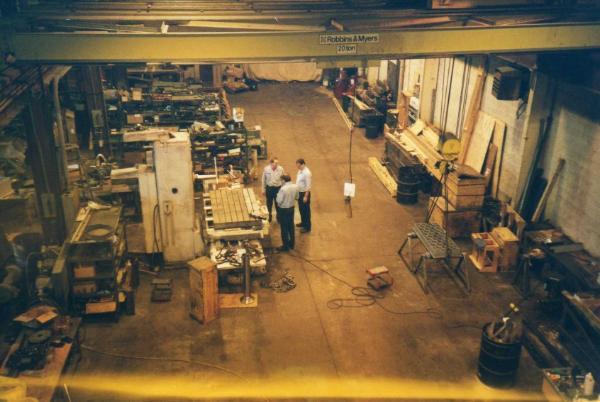 Plant overview of heavy machinery assembly area