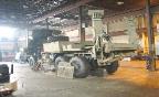 Truck platform with hydraulic stabilizers